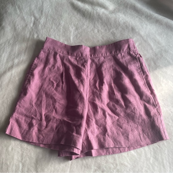 NWT Madewell Clean Linen Pull-On Shorts Women’s Small Shaded Pink Lightweight - Picture 6 of 11